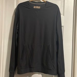 Mens outdoor voices black crew sweatshirt with front pocket M